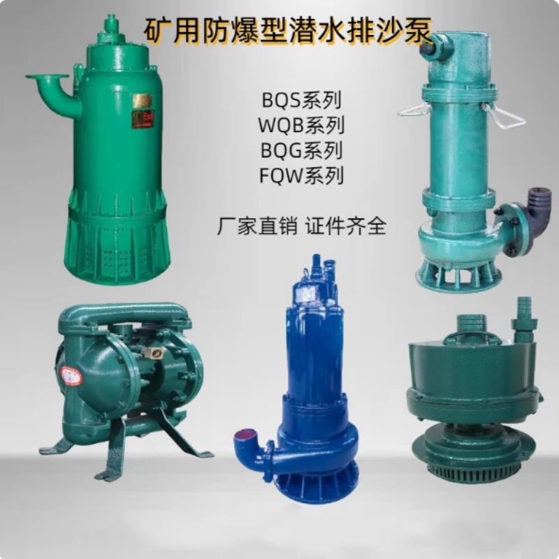 矿用防爆潜水排污泵污水提升泵铸铁潜水泵BQS BQG FQW  WQB