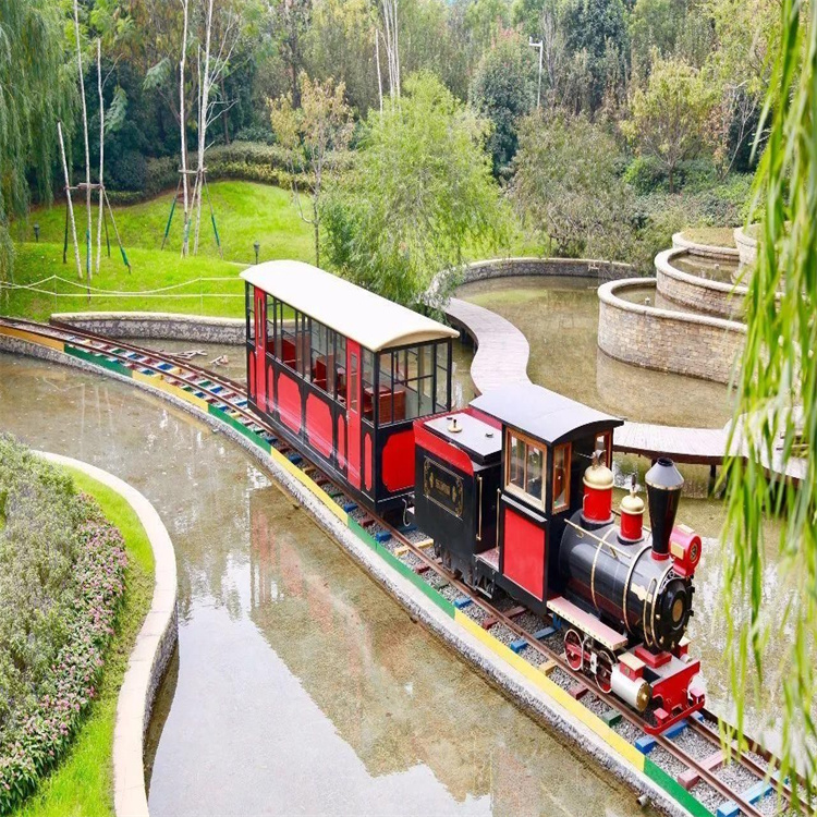 济宁金耀0023大型农庄观光轨道小火车游乐产品