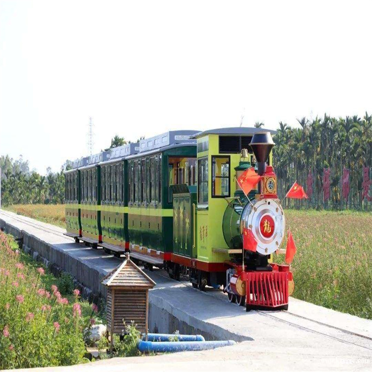 轨道小火车 运输乘客  浏览观光的好选择