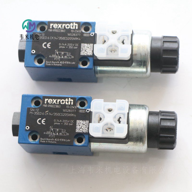 力士乐电磁阀座M-3SED6CK14/350CG205N9K4