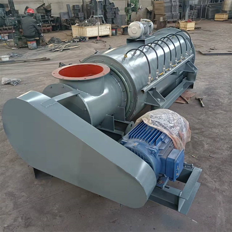 煤矿厂使用的单轴粉尘加湿搅拌机碳钢材质密封效果好博雅环保提供