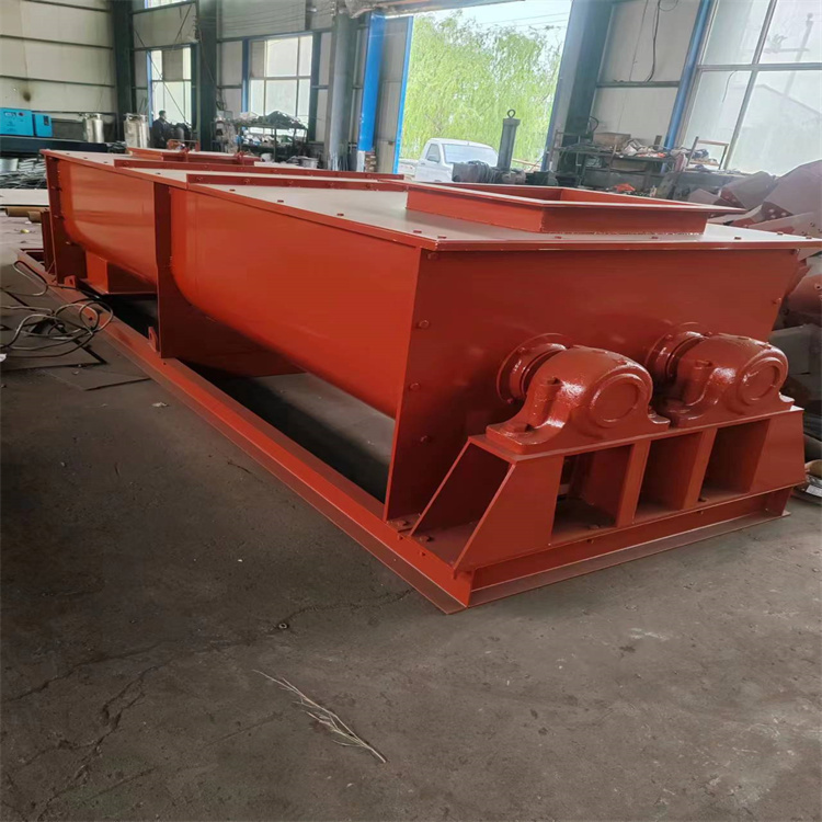 山东建材配套使用的双轴粉尘加湿搅拌机博雅环保提供