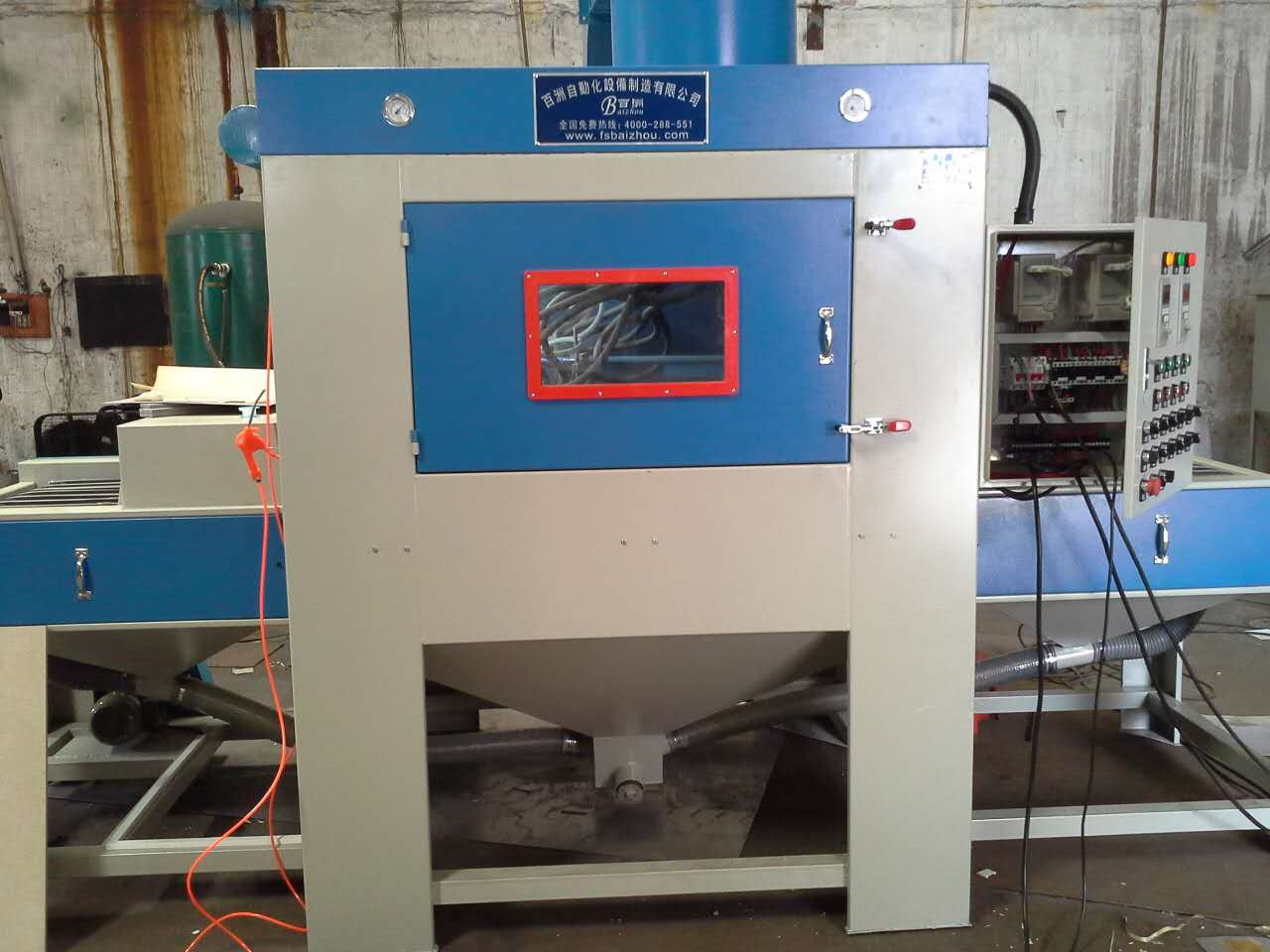 佛山百洲平面式自动喷砂机