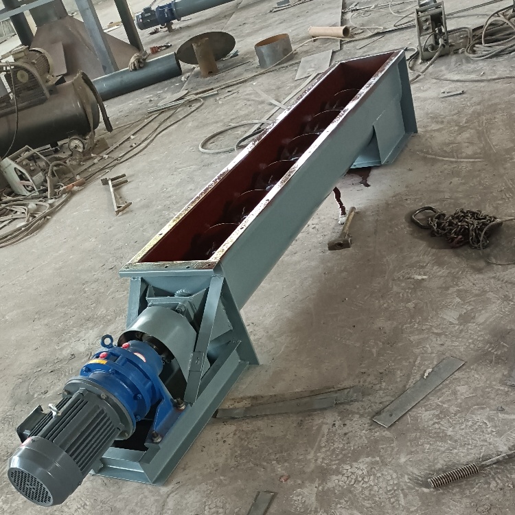 绞龙U型旋叶输送机 管螺旋输送机水平倾斜粮食输送设备