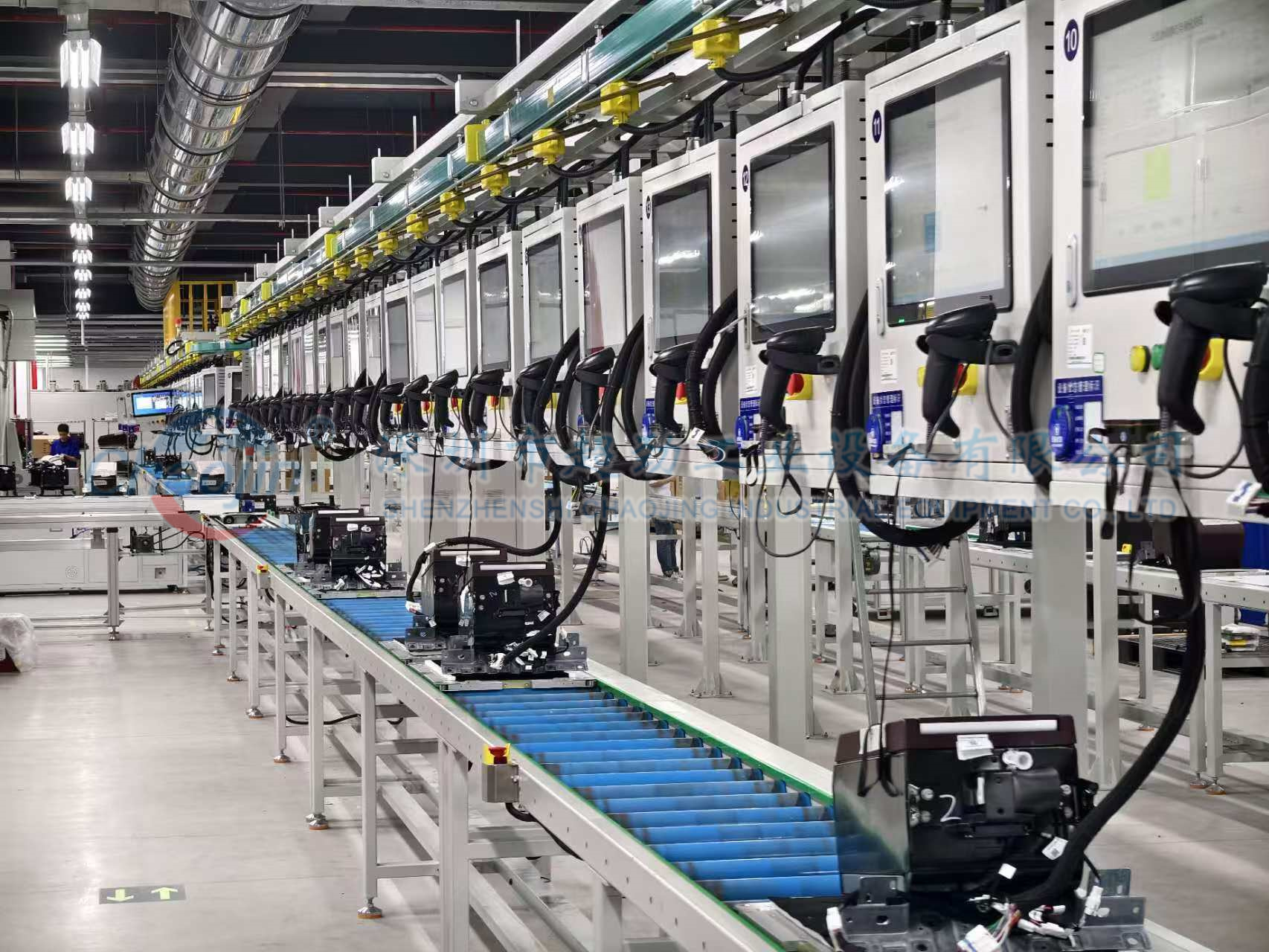 汽车车载冰箱测试线 环形无动力汽车车载冰箱滚筒运输流水线