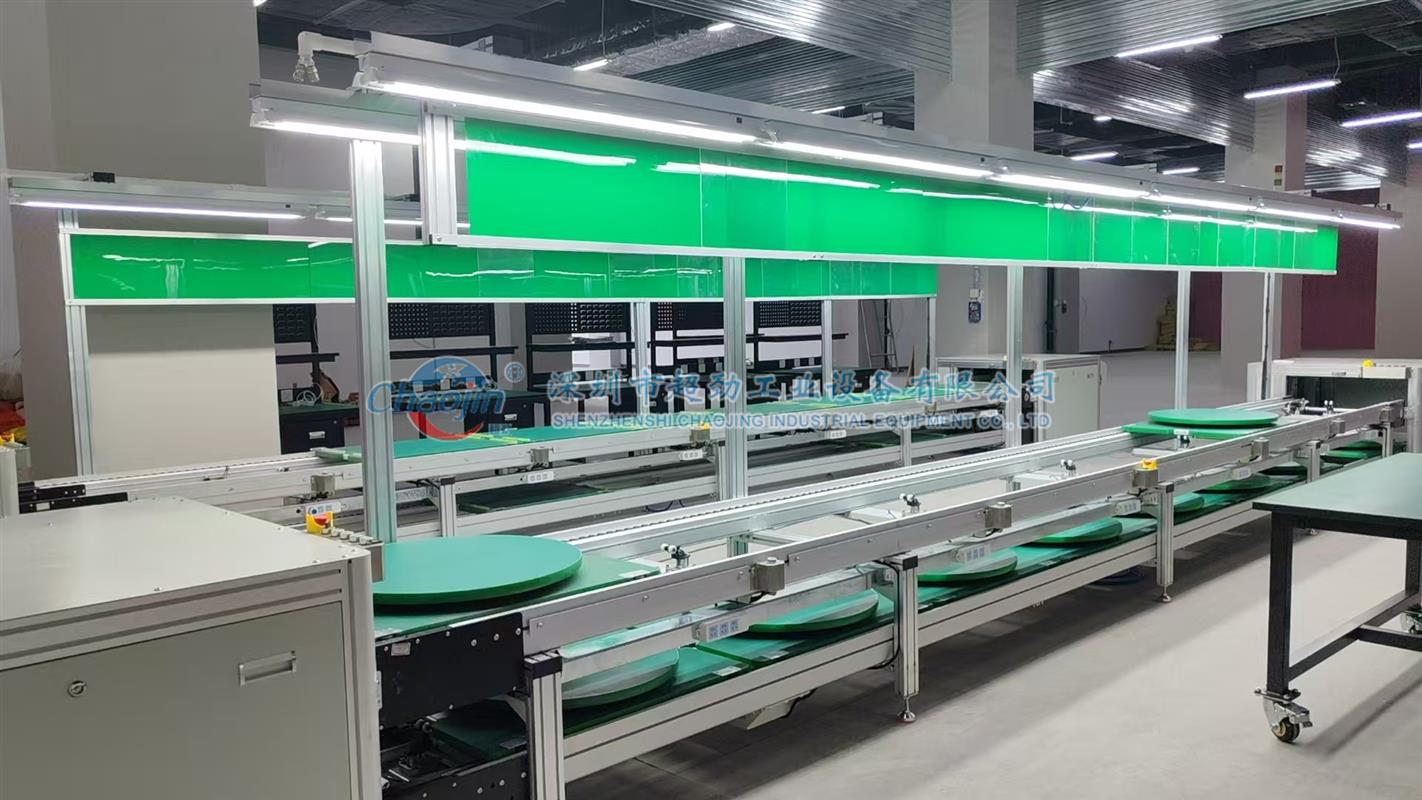 巡航无人机上下循环双层倍速链输送线 航拍无人机装配线 折叠无人机组装测试线