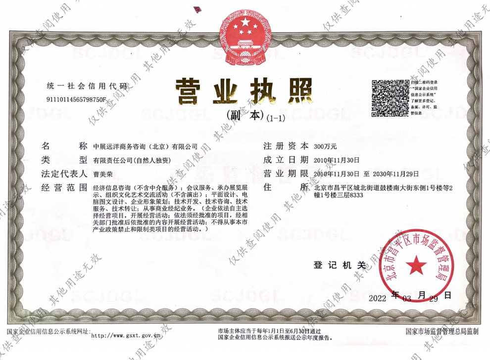中展远洋商务咨询(北京)有限公司