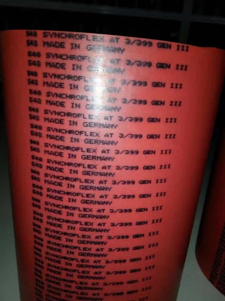 德国SYNCHROFLEX同步带AT3-201-10红色加强型聚氨酯传动带