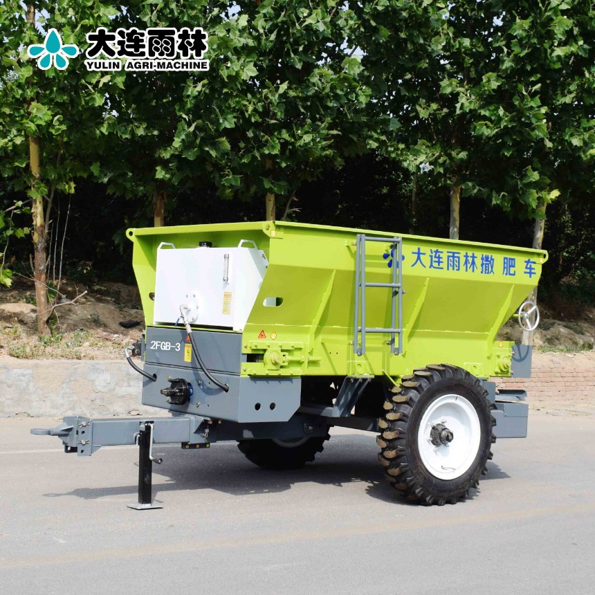 大连雨林小型3方双圆盘撒肥机 畜禽粪便撒粪机 有机肥抛撒机