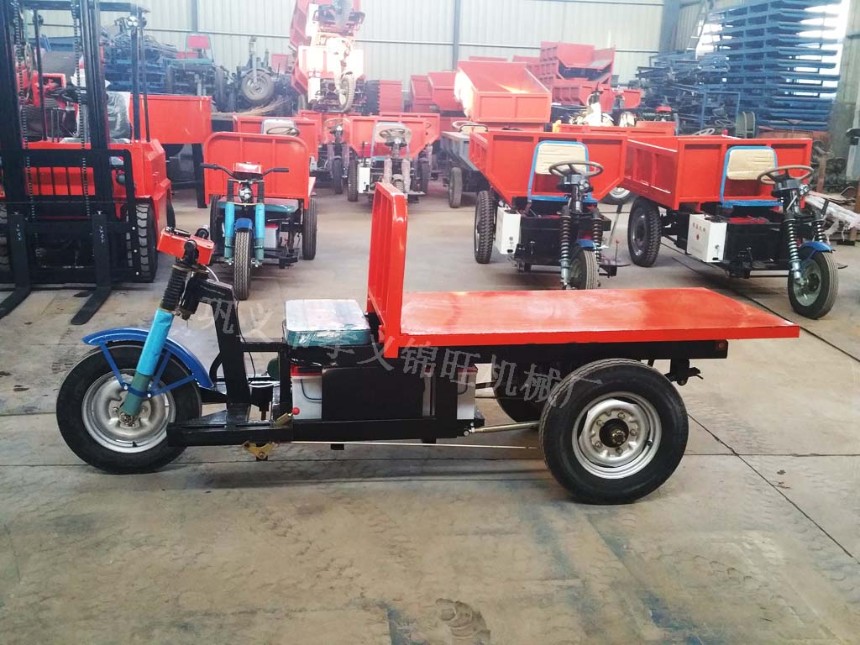 载重1吨电动平板三轮运输车