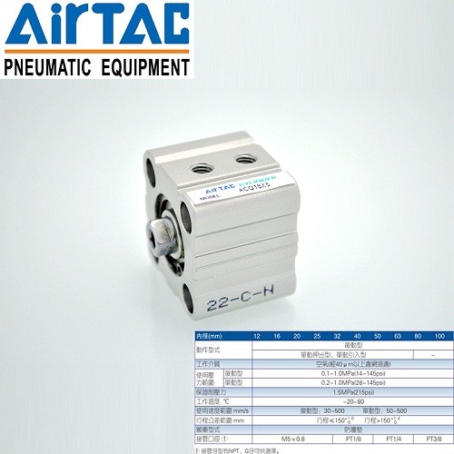 亚德客薄型气缸ACQJ40*45-40SB