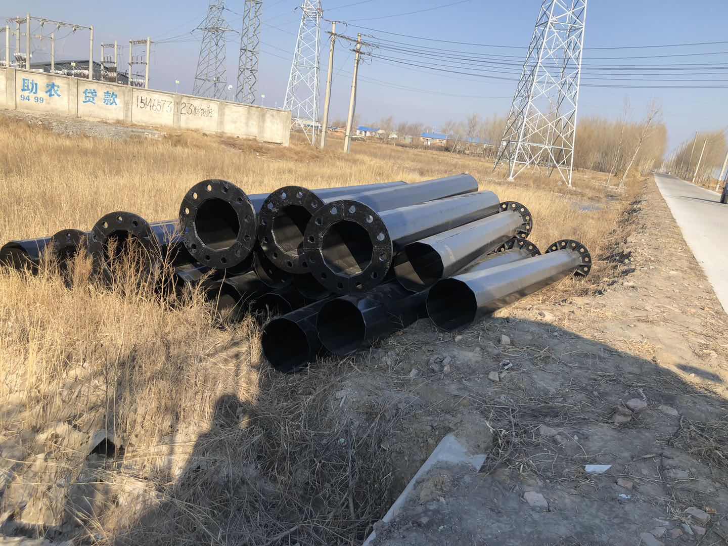 河北电力钢管桩地脚螺栓电力钢管塔生产厂家电力钢杆