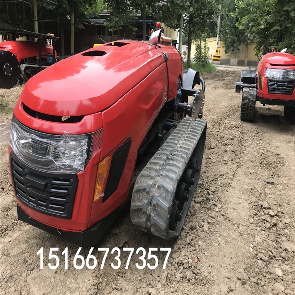 履带式开沟旋耕机履带遥控微耕机小型果园打药机