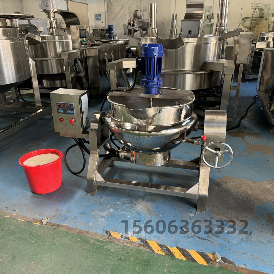 梨膏搅拌夹层锅 浓缩梨汁设备 梨膏生产线 全自动枇杷膏熬制设备