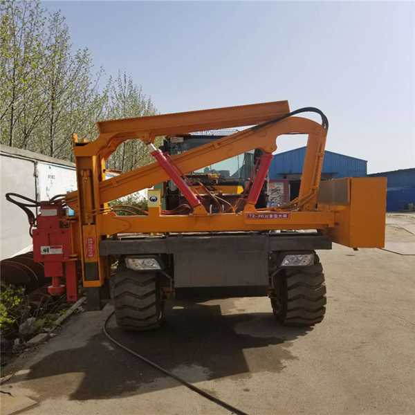 供应波形装载机打桩机 高速公路护栏打桩机 立柱护栏打桩机厂家