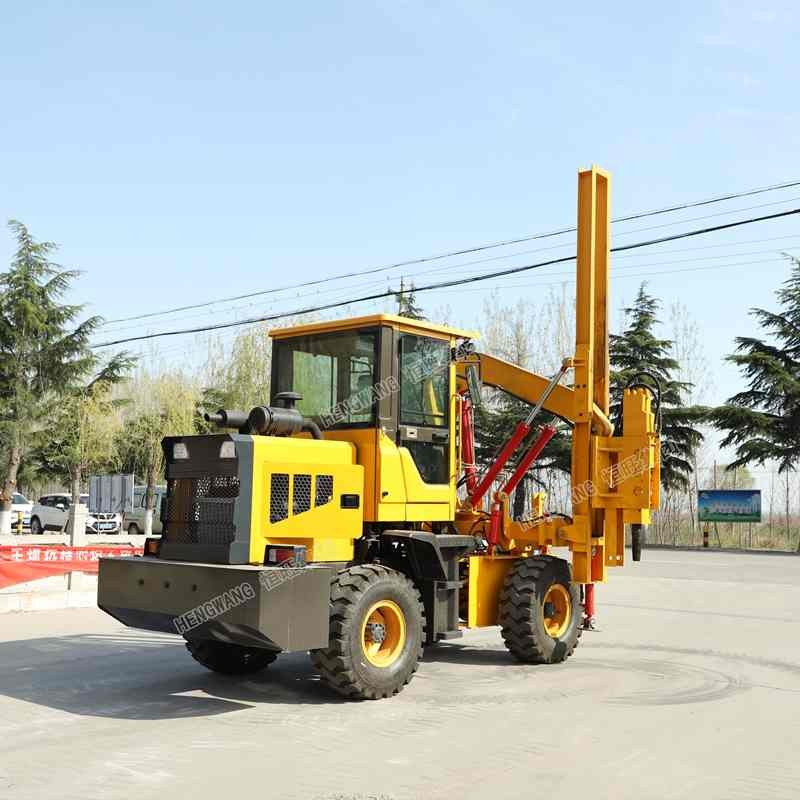 山东恒旺HW920钻孔空压打拔钻一体机装载式压桩机