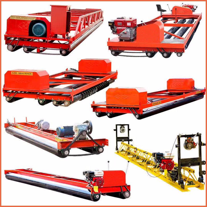 混泥土路面摊铺机 三滚轴搅龙是振动整平机 大型电动摊铺机