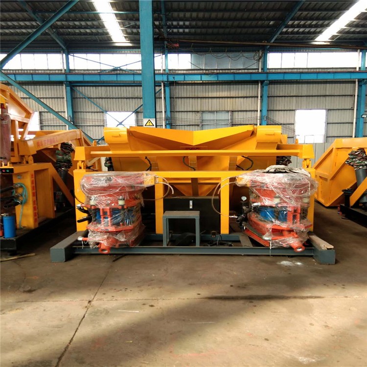 河南郑州建特JPZ-D7m3*2-双料斗自动上料喷浆机组