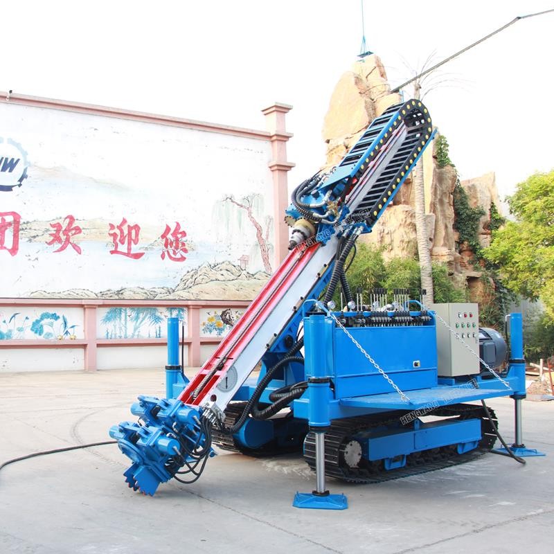 履带潜孔钻机边坡支护锚固钻机多角度钻孔分体式潜孔钻机集尘