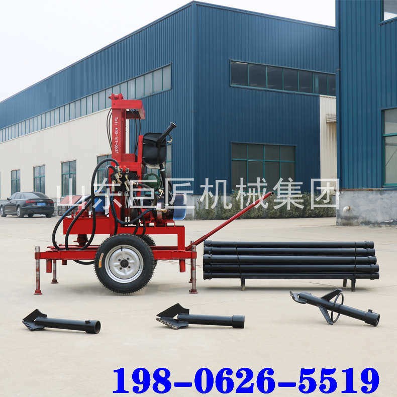 巨匠三相电液压打井机全自动水井钻机钻凿民用水井地源热泵空调井