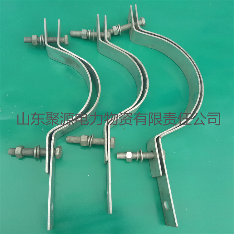 抱箍 紧固件 杆用扁铁镀锌铁附件 单长尾抱箍 6*60 5*50 可加工