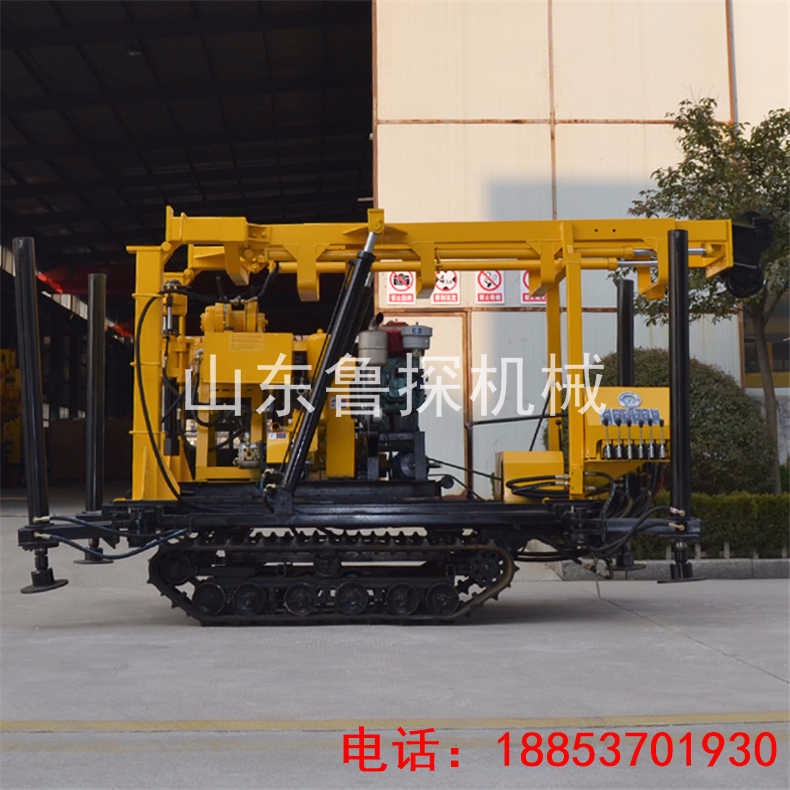 山东鲁探履带式百米钻机XYD-130全液压地质钻探机 滑架钻塔