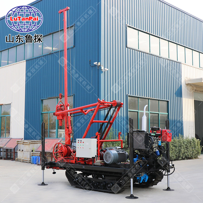 山东鲁探供应履带式蚂蚱腿打井机柴电两用打井机