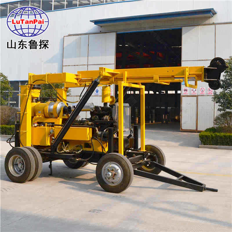 鲁探供应轮式井钻机?XYX-3液压钻井机 打深水井钻机 移动方便
