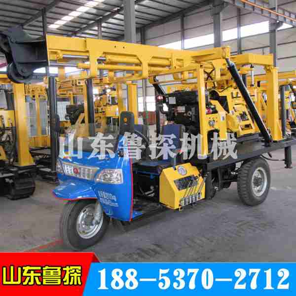 山东鲁探 200米三轮车载液压水井钻机 移动方便勘探钻采设备