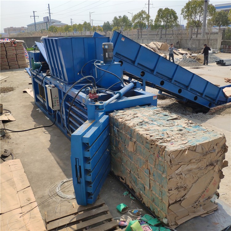 广州卧式大型塑料膜易拉罐液压打包机多少钱一台