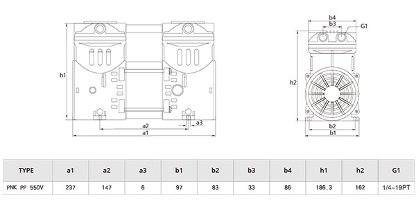 PNK PP 550V灭菌器专用活塞真空泵