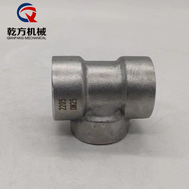 2205内丝三通 订做双相钢2205材质 内丝三通 对焊三通 弯头 高压弯头