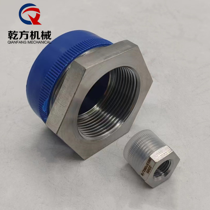 2205六角补芯 订做双相钢2205材质 内外丝变径补芯，内丝活接头