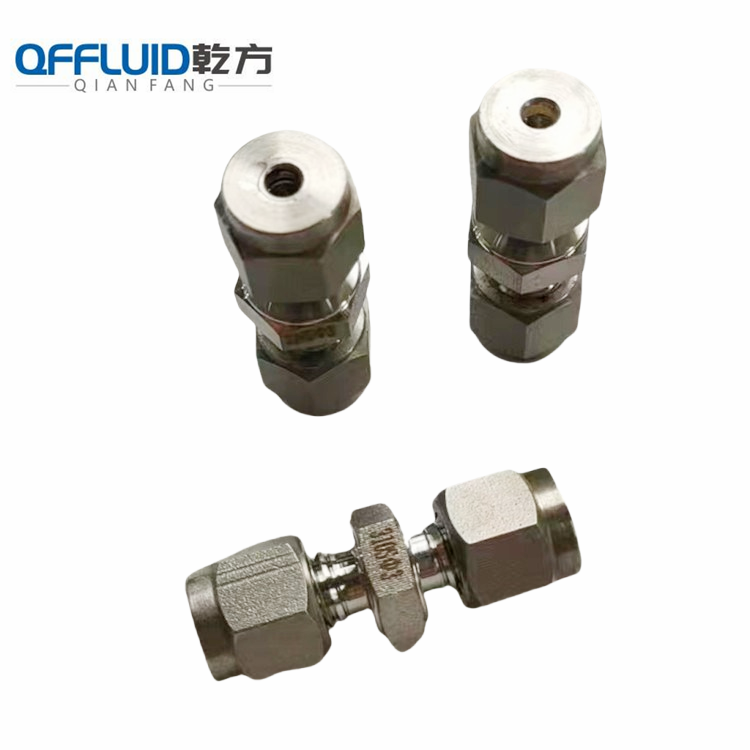 材质310S卡套接头 订做310S材质卡套接头 卡套直通 快拧接头 穿板接头