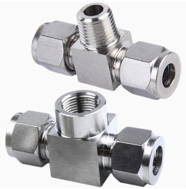 内螺纹卡套三通 外丝卡套三通 不锈钢C276/C22/2520/310S/317/254SMO/F51/F55卡套三通