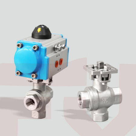 壬丰 供应 气动/电动立式三通球阀