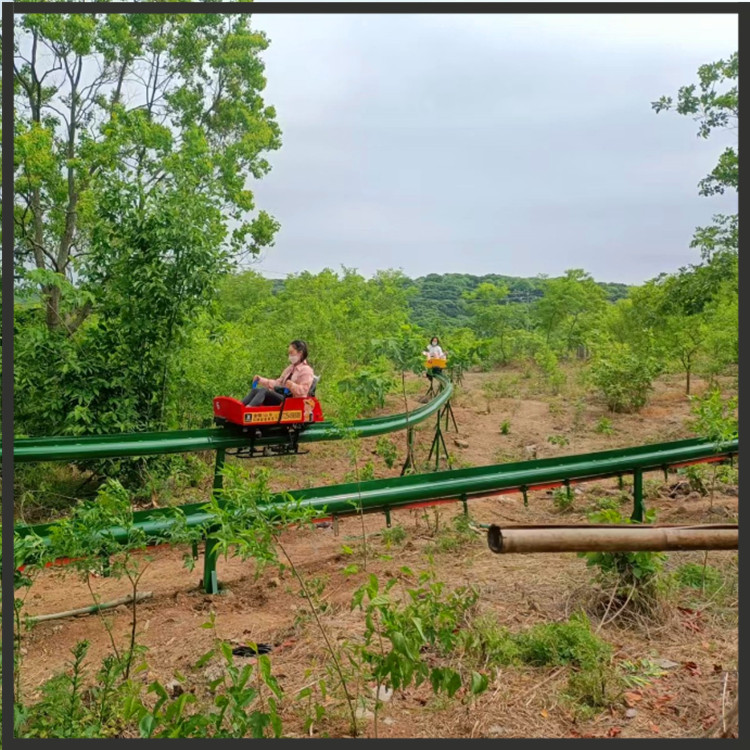 生态园单轨滑车 山地轨道滑车设施 热镀锌钢材质适用寿命长