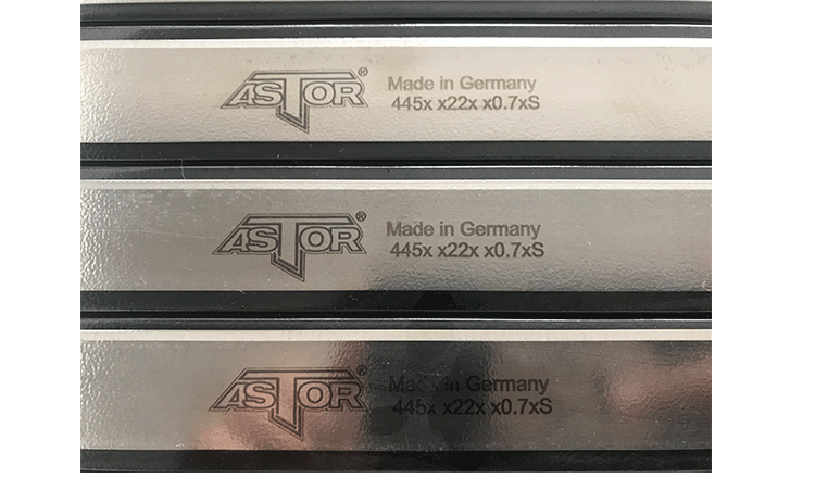 德国进口不锈钢猪肉扒皮机刀片 去筋膜机刀片 肉类去皮机刀 蹬皮机刀片