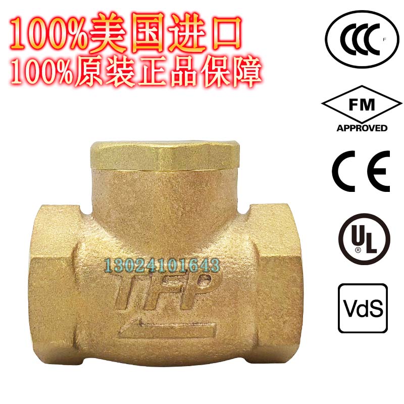美国泰科 TYCO DN20黄铜止回阀 300psi湿式报警阀配件 3/4螺纹