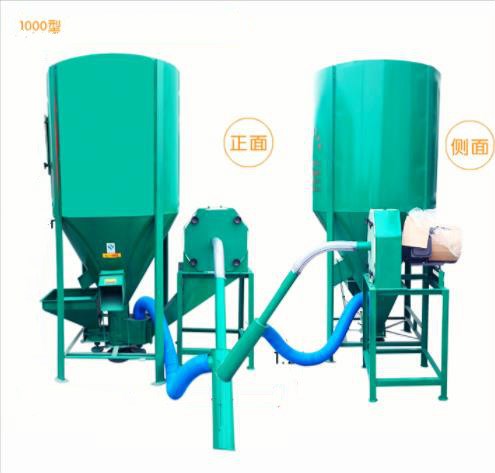 一拖二式饲料搅拌机双胞胎粉碎机