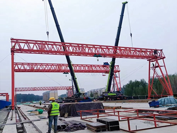 四川雅安龙门吊厂家75吨箱型双梁门式起重