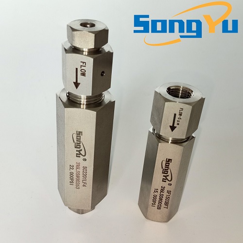 颂毓60000PSI高压单向阀直通不锈钢单向阀厂家现货供应