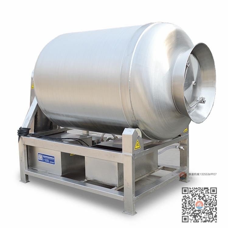 真空滚揉机 鲜肉鸡翅肉类加工入味滚筒 商用自动肉食腌制滚揉机