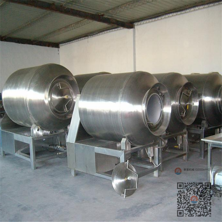 不锈钢真空滚揉机 变频式肉食品真空腌制入味机 酱卤煮肉滚揉机