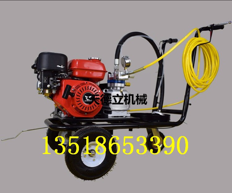 手推式道路单枪划线机 隔膜泵冷喷划线机 道路标线机