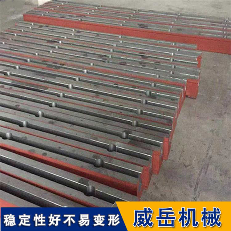 3米宽铸铁平台工作面厚80 t型槽地轨提供地基图生产周期短