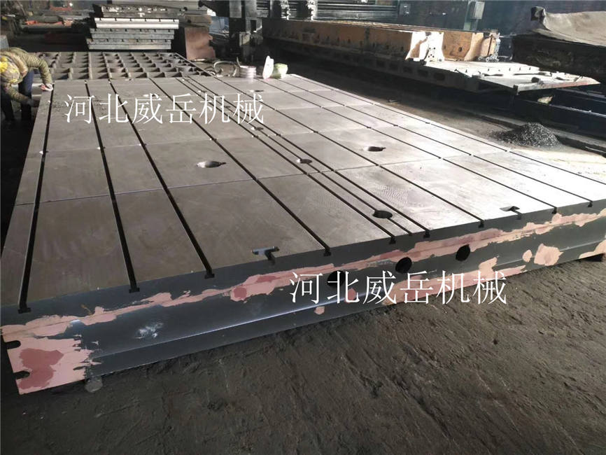 厂家热卖铸铁平台HT250材质铸铁试验平台耐用4条T型槽