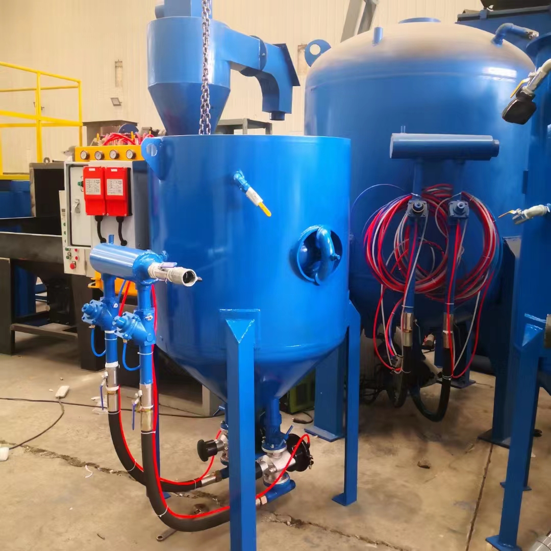 河北喷砂防腐机械设备双枪气控喷砂机厂家直销