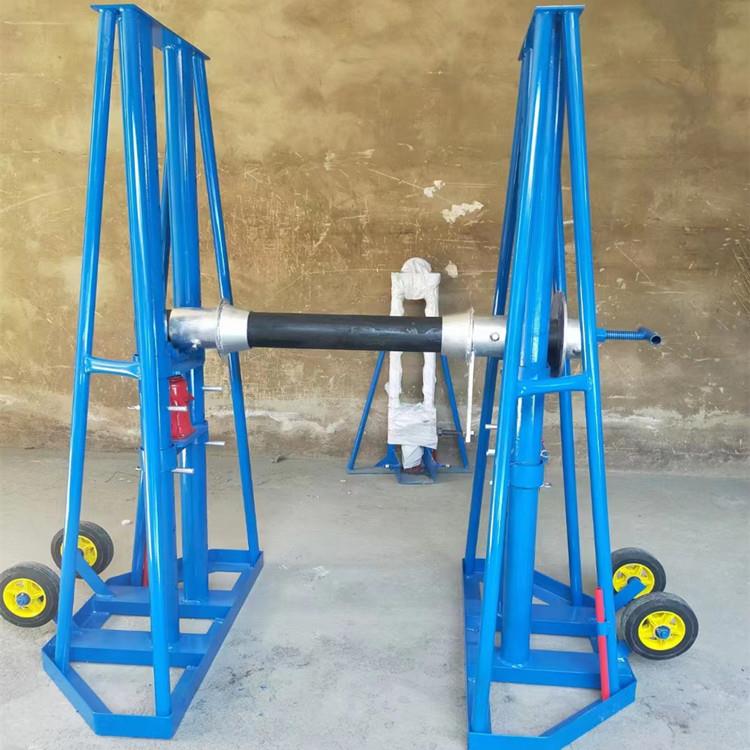 可调速电缆线盘支撑架 拆卸式张力线盘架