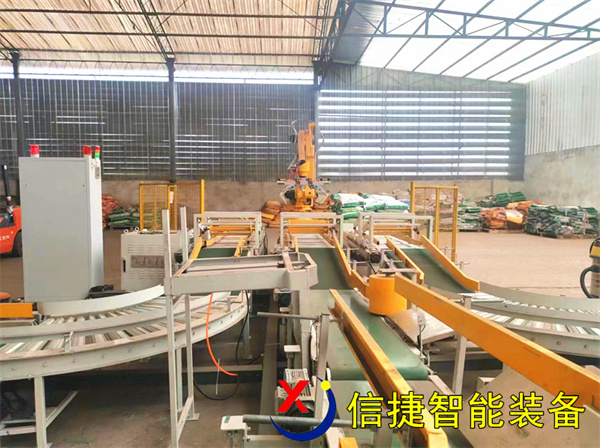 全自动滑轨式装车机码垛机高栏平板大小车可装